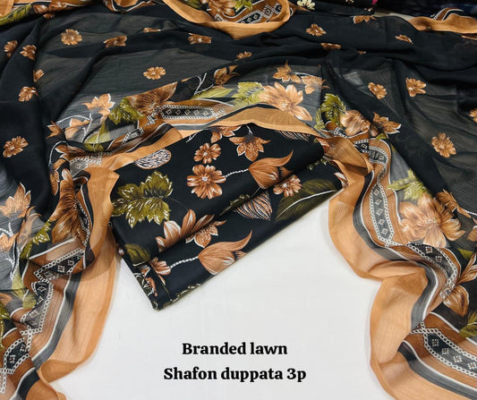 Lawn 3PC β Chiffon Dupatta β D-107