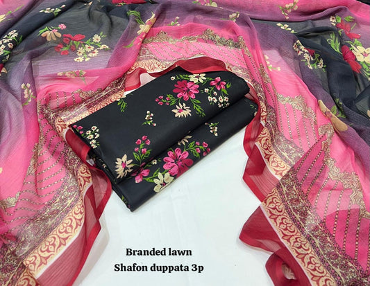 Lawn 3PC β Chiffon Dupatta β D-120