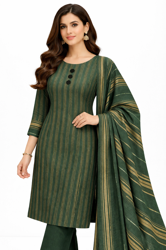 Lawn 3pc Multani Khaddi | Green