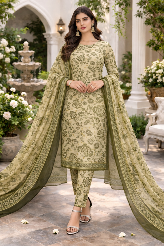 Lawn 3PC – Chiffon Dupatta – D-112