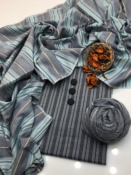 Lawn 3pc Multani Khaddi | Sky Blue