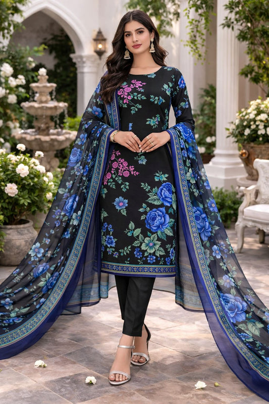 Lawn 3PC – Chiffon Dupatta – D-115